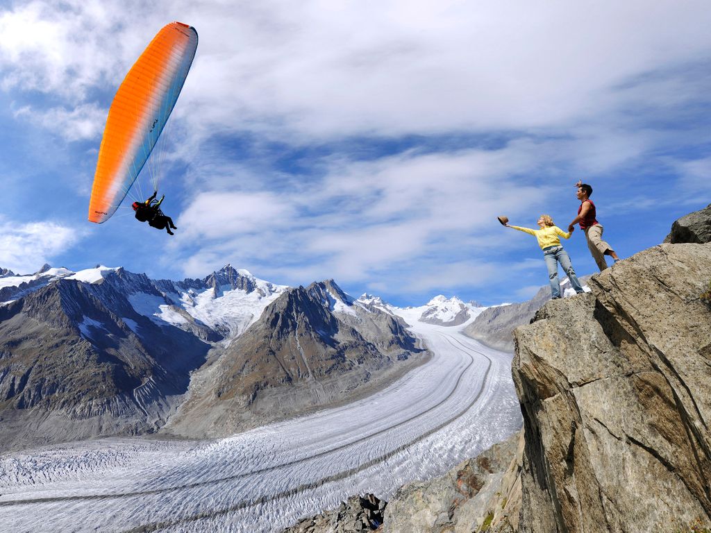 Balade panoramique au grand glacier d'Aletsch Arena