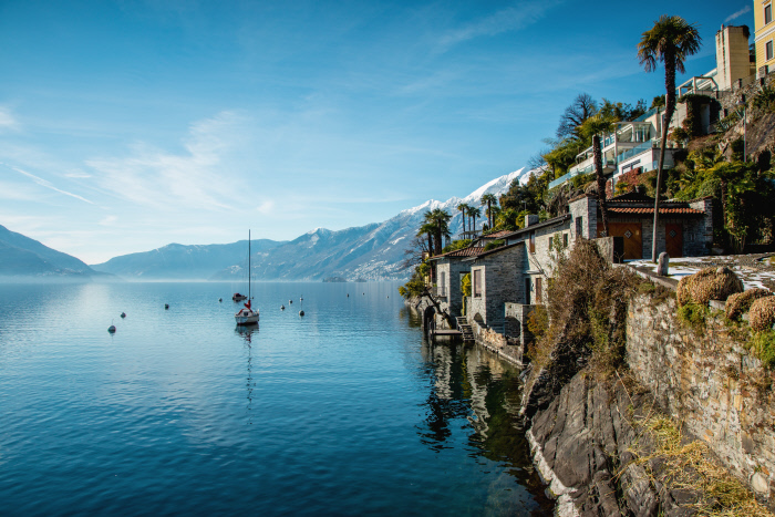 Les Iles de Brissago sur le lac Majeur, dans le canton du Tessin en Suisse.