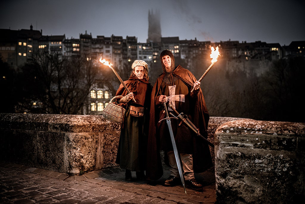 Mythes et légendes suisses - Balade contée à la nuit tombée à Fribourg