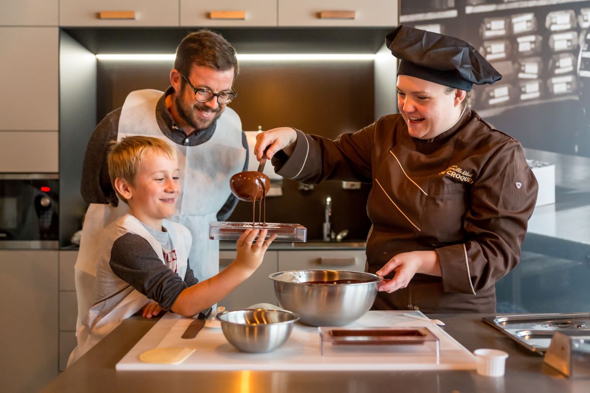atelier chocolat, camille bloch, musée, chocolaterie, enfant