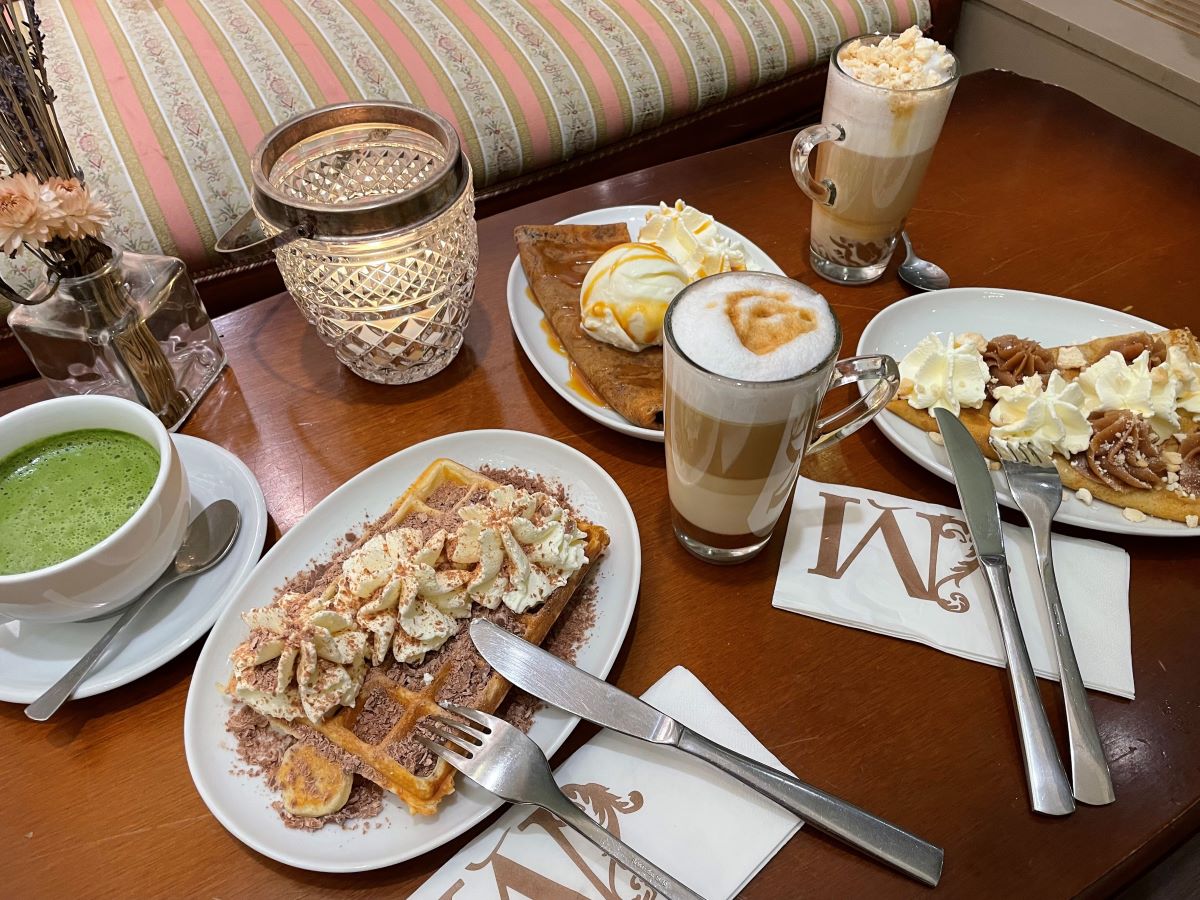 muller's factory, crêpe, gaufre, matcha, café, latte, marron, boutique, chantilly