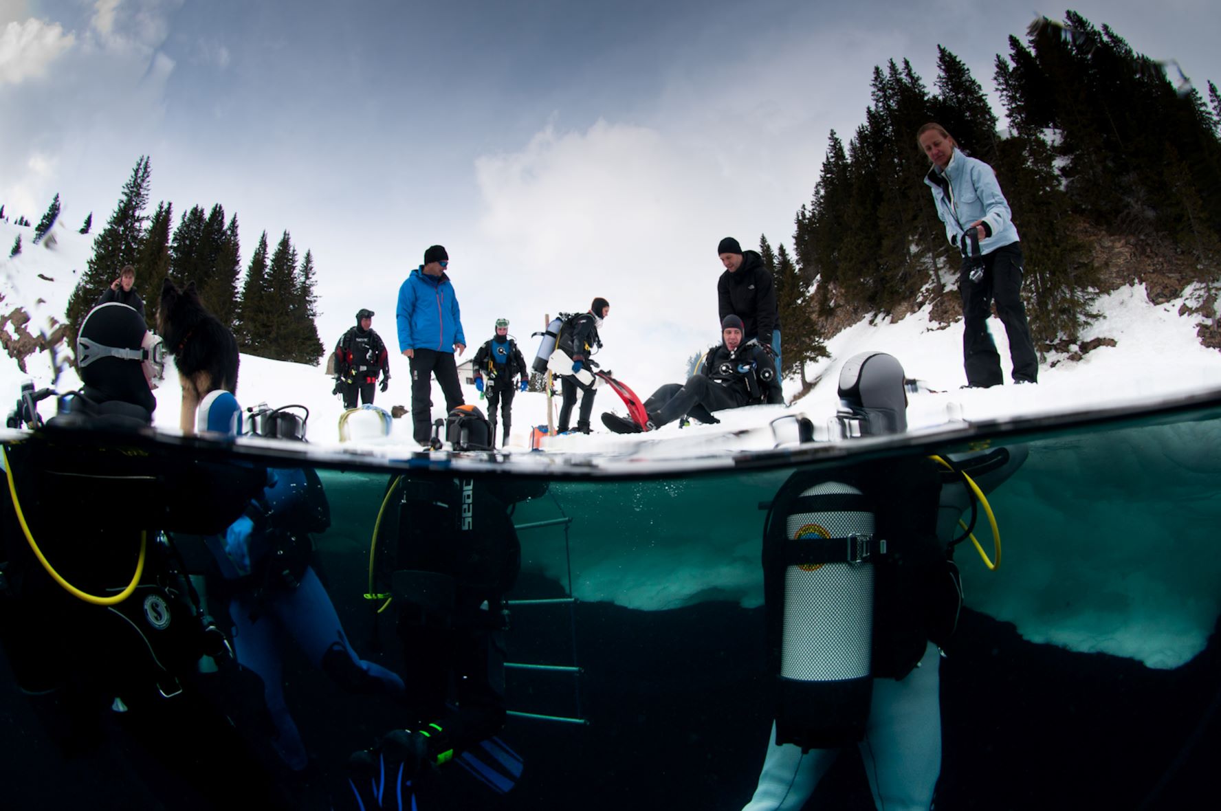Plongée sous glace au lac de Lioson