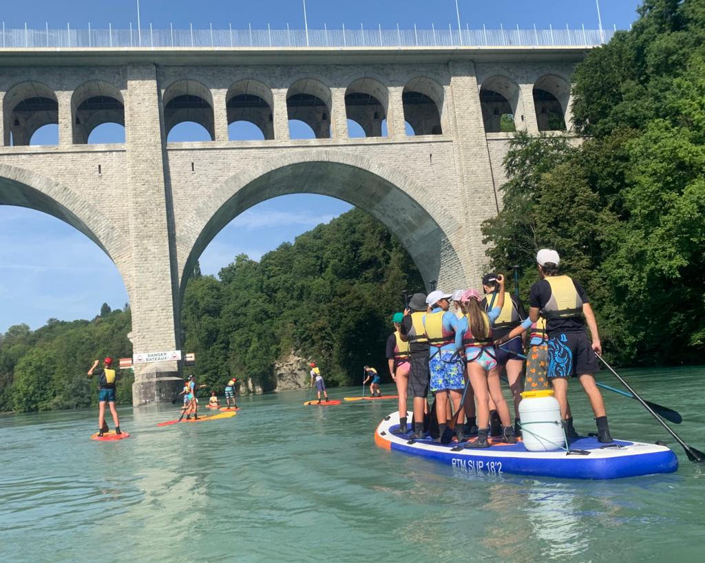 Descente de l'Arve et du Rhône dans le canton de Genève en paddle