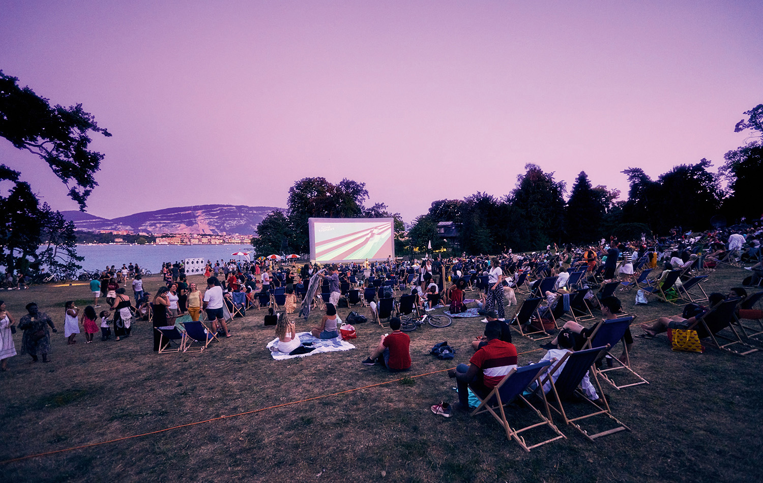 Le Festival Ciné-Transat à Genève, au bord du lac Léman.