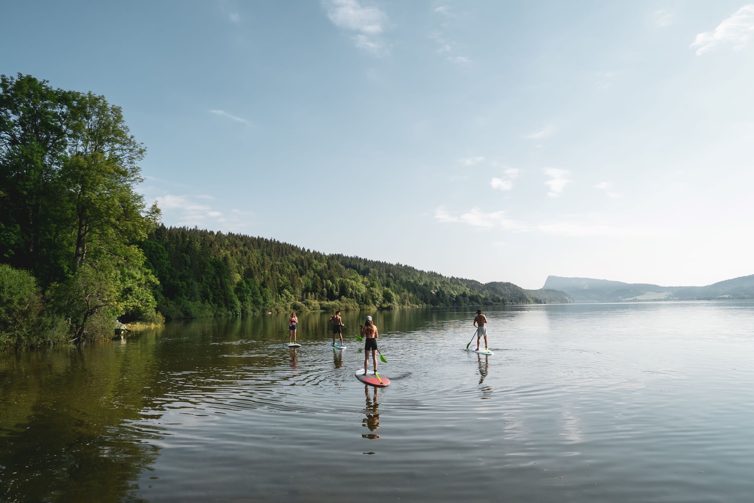 Paddle sur le lac de Joux 