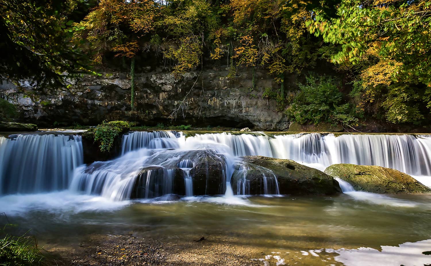 Chutes de Chavanettes dans le Broye, dans le canton de Fribourg