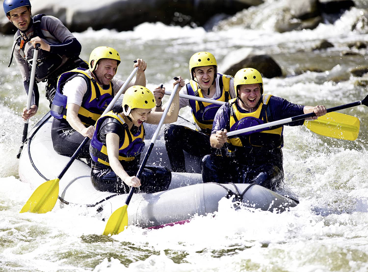 Rafting sur rivière dans le canton du Valais