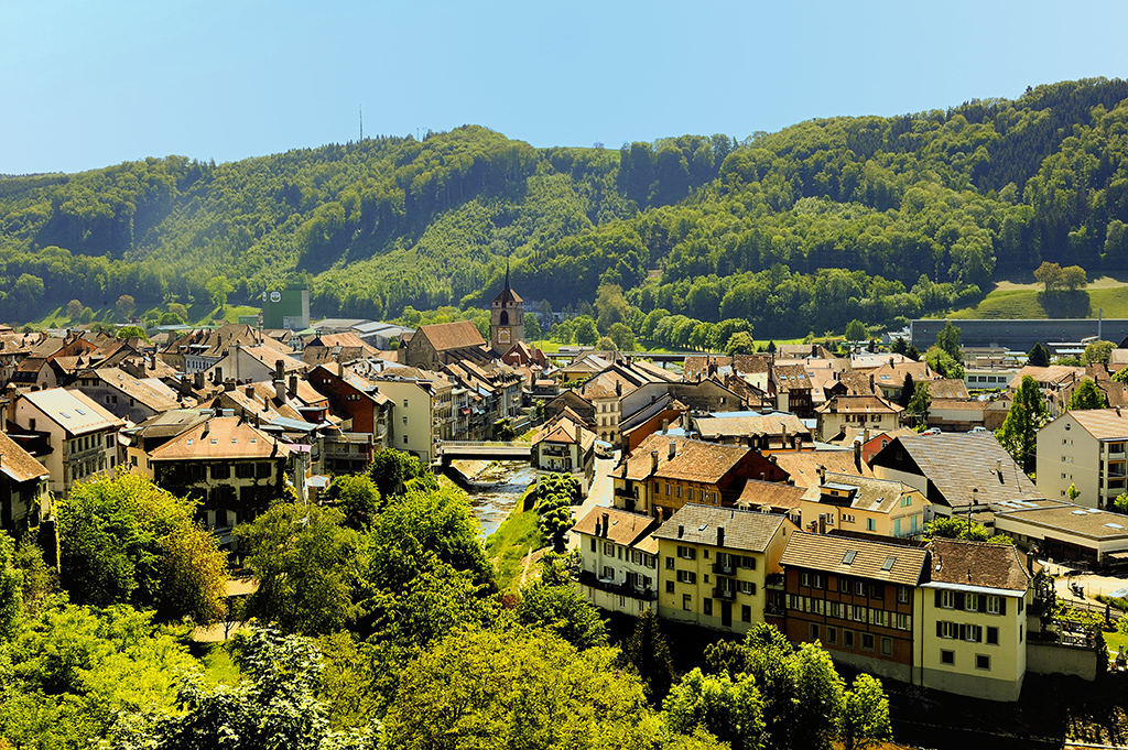 Moudon village Suisse Vaud