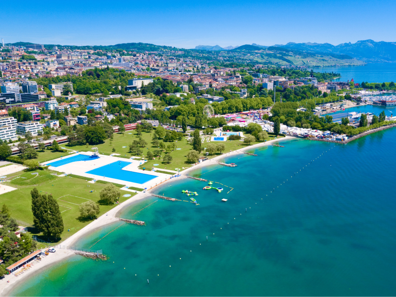 Baignade à Lausanne et au bord du lac Léman - Piscine Bellerive - Ouchy - Vidy