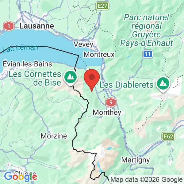 Prévisualisation de la carte