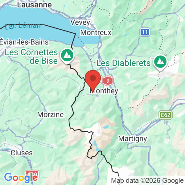 Prévisualisation de la carte